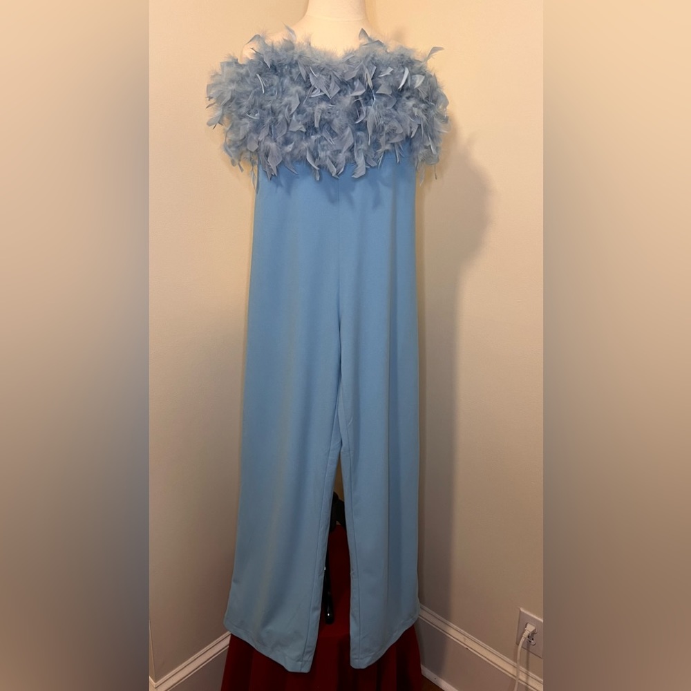 Feather jumpsuit. New.